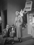 Mel Ferrer and Eve Arden with Her Daughter, Liza Bergen