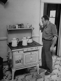 Polish Dp Franciszek Gawal, Standing in the Apartment He Finally Gets