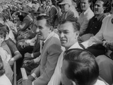 Golfer Ben Hogan Watching a Football Game
