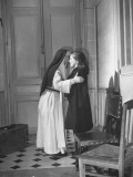 Mother Superior at Convent for Former Prostitutes and Criminals Greets One of New 