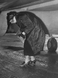 Buy Eleanor Roosevelt Examining Rear Turret-Gunner's Compartment under the Tail Assembly of US Bomber at AllPosters.com