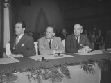 Governor Fred G. Aandahl, Maurice J. Tobin, and Clarence Meadows at Governor's Conference