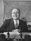 Polish Ambassador Oscar Lang Sitting at a Desk