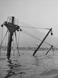 A Sunken Ship in Hong Kong Harbor