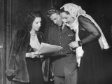 Secretary Florence Edwards with Lieutenant Jean Pierre Aumont and Marie Montez at Party