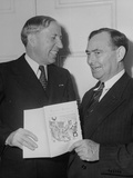 Politician Joseph with Martin Jr. Standing with B. Carroll Reece at a Gop Dinner Party