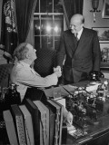Polish Prime Minister Stanislaw Mikelajczyk Shaking Hands with Franklin Roosevelt