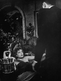 Actress Gloria Swanson and William Holden in Scene from "Sunset Boulevard"
