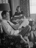 Golfer Ben Hogan Reading a Paper