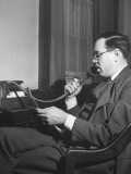 First Secretary and Supervisory Consul for the UK and N. Ireland Henry E. Stebbins Using Dictaphone