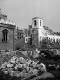 St. Mary Aldermanbury's Church Sitting in Ruins from Bombings, Designed by Sir Christopher Wren