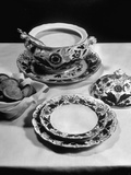 China Soup Tureen and China Bowl Containing Potato Soup