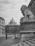 A Police Officer Directing Traffic in Front of the Museum of Natural Histroy