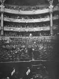 The Crowed Interior of the Paris Opera House on the First Night of the Season