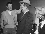 Dr. Franz Polgar, Hypnotist, with Student Jack Haas as He Picks Hat Off Dean J. S. Barr's Head