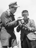 Two Ex-Wehrmacht Soldiers Eating Grain to Augment their Rations