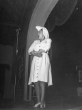 Actress Mona Paulee Singing for a Gathering of the Los Angeles Breakfast Club