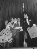 Florence Henderson Kissing Young Winner, Jim Harrington at Detroit Athletic Club