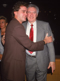 (L-R): Actor Ray Liotta Hugging Father