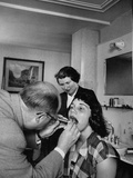 June Hopps Having Sore Throat Examined by Doctor