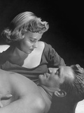 Lola Albright and Kirk Douglas Posing for Ads