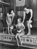 Ann Curtis and Team Members Getting Ready to Get in the Water