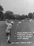 Golfer Byron Nelson Making His Second Shot on 15th Hole