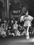 A Girl Modelling a White Bathing Suit During the Show Put on by Robert A. Taft Premium Photographic Print