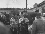 Buy Eleanor Roosevelt Chatting with Mrs. Winston Churchill at a Railway Station at AllPosters.com