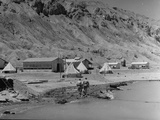 Polish Workers Walking Home to the Housing Tents