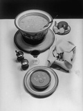 China Soup Tureen and China Bowl Containing Split Pea Soup