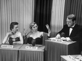 Zsa Zsa Gabor, Wearing Low Cut Strapless Evening Dress