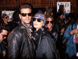 Actor Lorenzo Lamas and Wife Kathleen Kinmont, Both Wearing Sunglasses