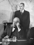 Grim Forecast Being Given by Dean Acheson to Tom Connally's Senate Committee Premium Photographic Print