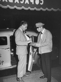 Comedian Jerry Lewis Playing Doorman in Between Shows, at the Copacabana