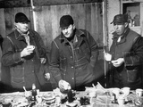 Auctioneer John Bahlow Enjoying Hot Coffee and Homemade Pie with His Two Son-In-Laws