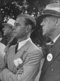 British Champion Golfer Hector Thomson and Sportwriter Grantland Rice Watching Play