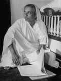 Maniben Patel, Daughter of Vallabhbhai Patel, Right Wing Leader of India's Congress Party, at Home