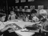 Three-Year-Olds Sitting in Preschool Classroom at Hawaii University