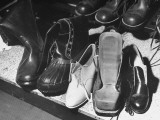 A View of Shoes from a Story Concering US Air Raids
