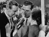 Maurice Tobin and Blair Moody Speaking at Delegates Microphone, at Democratic National Convention