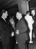 Robert E. Hannegan Talking to Harold L. Ikes at the Democratic National Convention Meeting