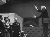 Conductor Arturo Toscanini Conducting the Metropolitan Opera Stars