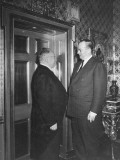 Russian Ambassador Maxim LiTVinoff with a Man at a Party in His Honor Thrown