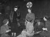Buy Eleanor Roosevelt Inspecting Ats Motor Transport Girls at Work on Truck Tires at AllPosters.com