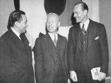C. S. Liu, Dr. Syngman Rhee and Mr. James Cromwell Meet at the Conclusion of the Conference