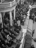 Buy Overhead View of Mrs. Eleanor Roosevelt Speaking at a Memorial Service at AllPosters.com