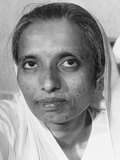 Maniben Patel, Daughter of Vallabhbhai Patel, Right Wing Ldr. of India's Congress Party, at Home