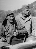 General Lewis A. Pick Sitting in Jeep Beside Colonel Dewitt T. Mullett