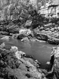 Mariscal Canyon, with Steep, Jagged Walls Rising Sharply from River in Big Bend National Park